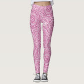 Moerbei Mandala Geometrisch Patroon Leggings (Voorkant)