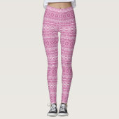 Moerbei Mandala Geometrisch Patroon Leggings (Voorkant)