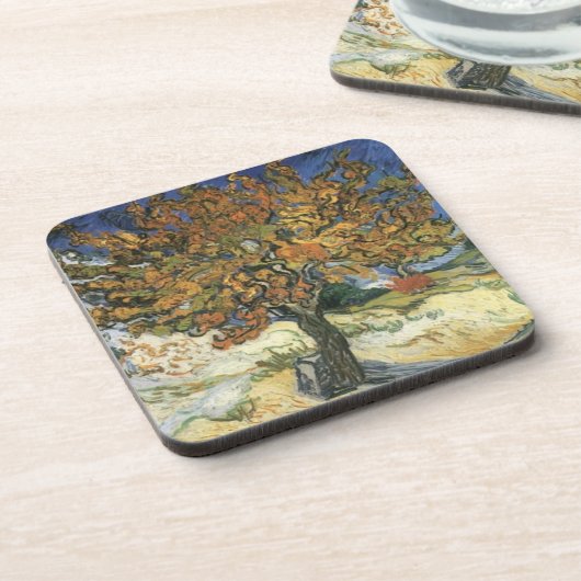 Moerbeiboom van Van Gogh Bier Onderzetter (Linkerzijde)