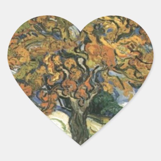 Moerbeiboom van Van Gogh Hart Sticker (Voorkant)
