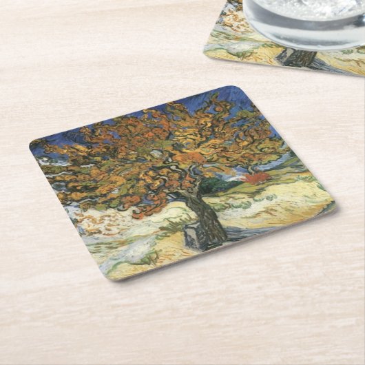 Moerbeiboom van Van Gogh Kartonnen Onderzetters (Schuin)