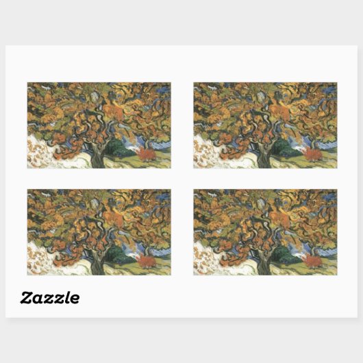 Moerbeiboom van Van Gogh Rechthoekige Sticker (Vel)