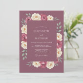 Moerbeibruiloft met ranunculus kaart (Staand voorkant)