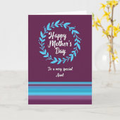 Moerbeikleurige Moederdag Kaart met Script (Gele Bloem)