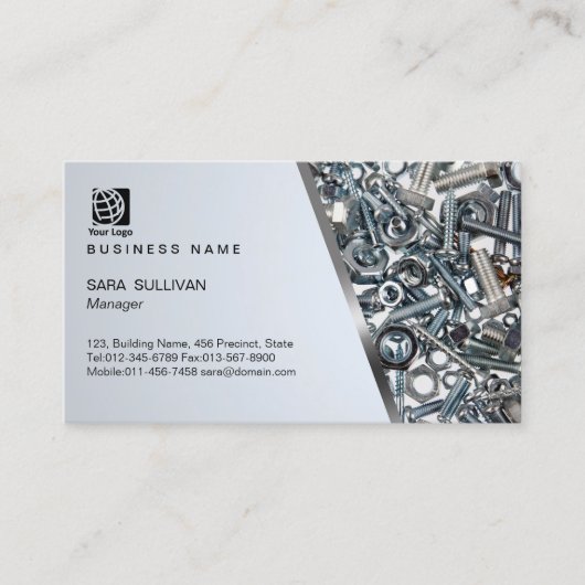 Moeren en bouten Hardware Supplies Visitekaartje (Voorkant)