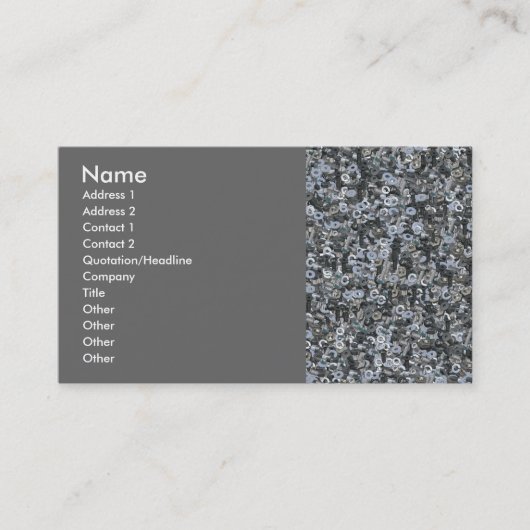 Moeren en bouten Visitekaartje (Voorkant)