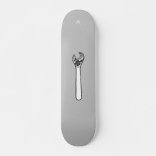 Moerige tekening,  gereedschapsillustratie. persoonlijk skateboard