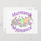 Moermansk Rusland - Kaart (Voorkant / Achterkant)