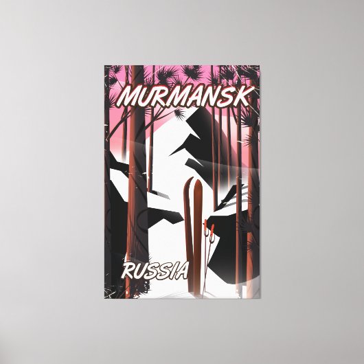 Moermansk Russische reisposter Canvas Afdruk (Voorkant)