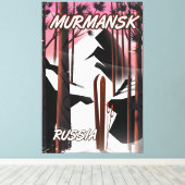 Moermansk Russische reisposter Canvas Afdruk (Insitu (Houten vloer))