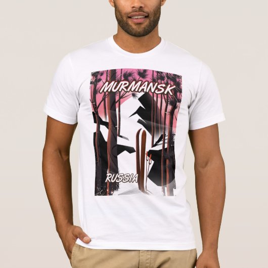 Moermansk Russische reisposter T-shirt (Voorkant)
