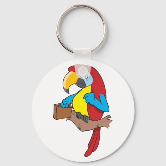 Moerrot met een briefcase-Sleutelhanger Sleutelhanger (Voorkant)