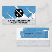 Moersleutel en Hammer | Verf Roller en Baksteen Visitekaartje (Voorkant / Achterkant)