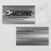 moersleutel | garagehouder | Metallic Visitekaartje (Voorkant / Achterkant)