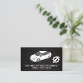 Moersleutel Gear Logo | Automobielservice Visitekaartje (Staand voorkant)