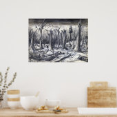 Moersleutel in de Bossen van Campholz Poster (Keuken)