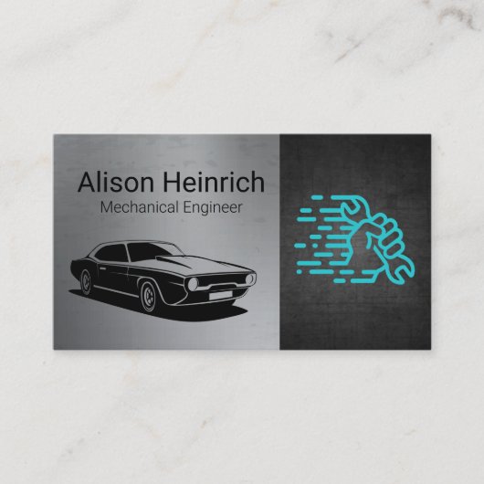 Moersleutel in de hand | Automatisch winkelen Visitekaartje (Voorkant)