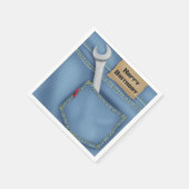 Moersleutel in Jean Pocket voor Verjaardag Servet (Hoek)