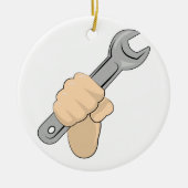 moersleutel keramisch ornament (Voorkant)