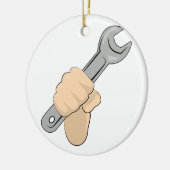 moersleutel keramisch ornament (Links)