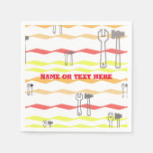 Moersleutel met zigzaglijnen servetten (Voorkant)