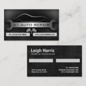 Moersleutel Mobiele Mechanic Auto Reparatie Zwart  Visitekaartje (Voorkant / Achterkant)