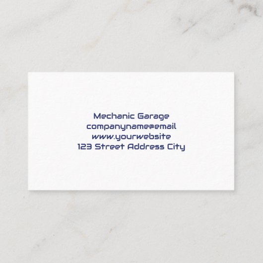 moersleutels | Automatische services Visitekaartje (Achterkant)