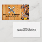 moersleutels | Gereedschap op houten tafel Visitekaartje (Voorkant / Achterkant)