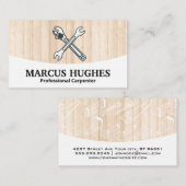 moersleutels | hardhouten panelen visitekaartje (Voorkant / Achterkant)