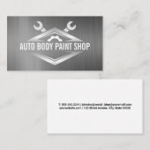 moersleutels | metallische achtergrond visitekaartje (Voorkant / Achterkant)