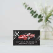 moersleutels | Rode sportwagen Visitekaartje (Staand voorkant)