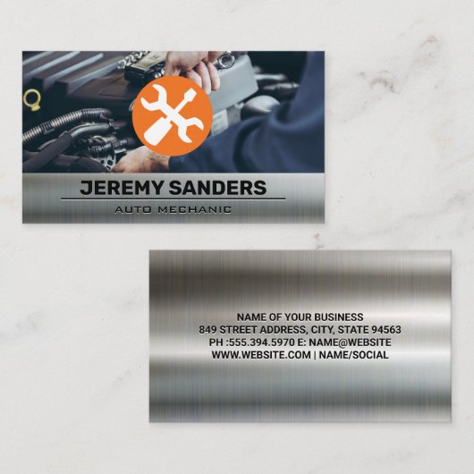 Moersleutelschroevendraaier | Werktuigkundige Visitekaartje (Voorkant / Achterkant)