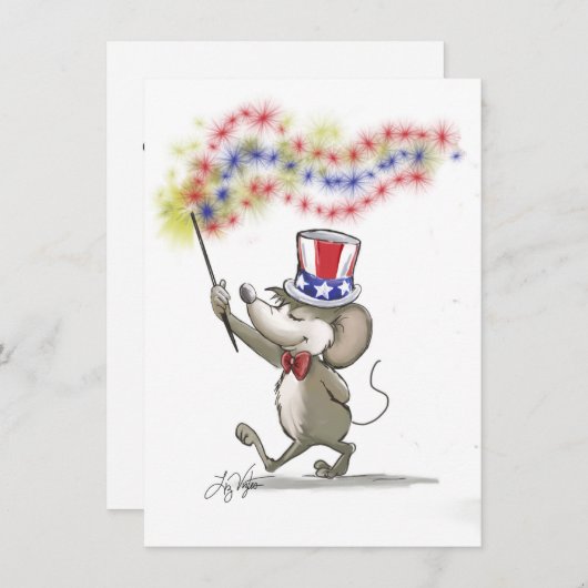 Moe's Happy 4 juli uitnodiging (Voorkant / Achterkant)