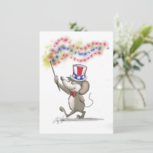 Moe's Happy 4 juli uitnodiging (Staand voorkant)