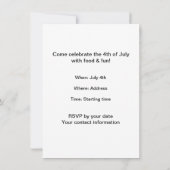 Moe's Happy 4 juli uitnodiging (Achterkant)