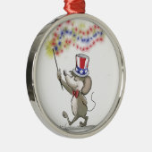 Moe's Happy 4e juli Premium Round Ornament (Rechts)