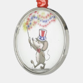 Moe's Happy 4e juli Premium Round Ornament (Links)