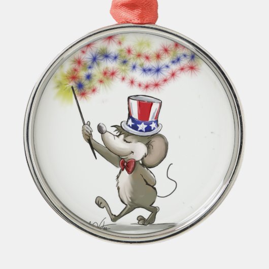 Moe's Happy 4e juli Premium Round Ornament (Voorkant)