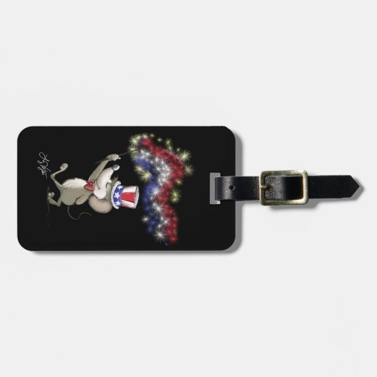 Moe's Happy 4th van juli nacht Bagagelabel (Voorkant horizontaal)