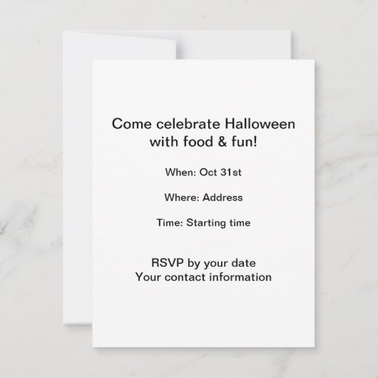 Moe's Happy Halloween Kaart (Achterkant)