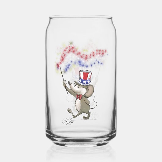 Moe's Happy op 4 juli Blikvorm Glas (Achterkant)