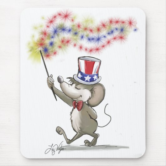 Moe's Happy op 4 juli Mousepad Muismat (Voorkant)