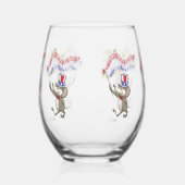 Moe's Happy op 4 juli Wijnglas Zonder Voet (Rechts)