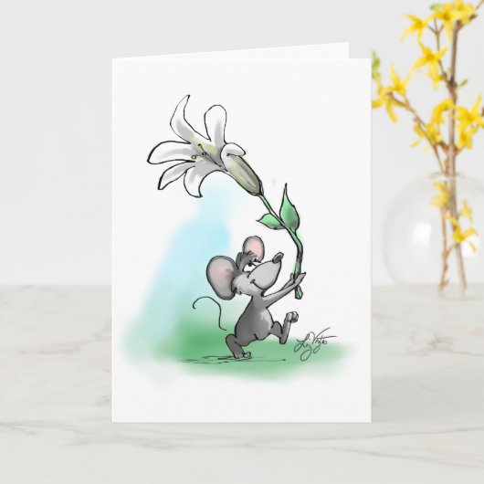 Moe's Paaslelie Kaart (Gele Bloem)