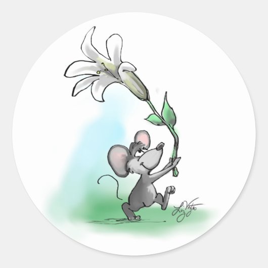 Moe's PaasLily Ronde Sticker (Voorkant)