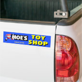 MOE'S TOY SHOP - HANFORD, CALIFORNIA.   BUMPERSTICKER (Op Truck)