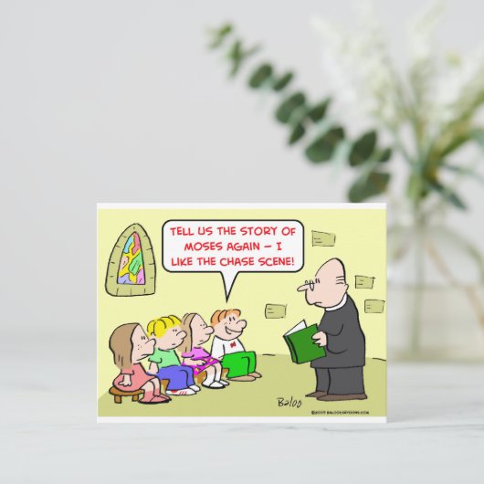 moesson jaagt zondag school briefkaart (Staand voorkant)