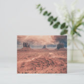 Moessonwolken in Monument Valley Briefkaart (Staand voorkant)