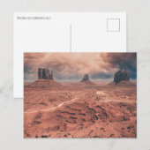 Moessonwolken in Monument Valley Briefkaart (Voorkant / Achterkant)