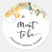 Moest bij te zijn sticker. Bij bruiloft Ronde Sticker (Voorkant)
